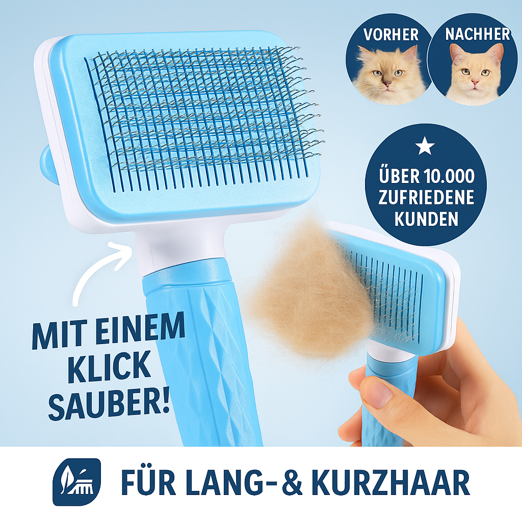 Die Selbstreinigende Haustierbürste