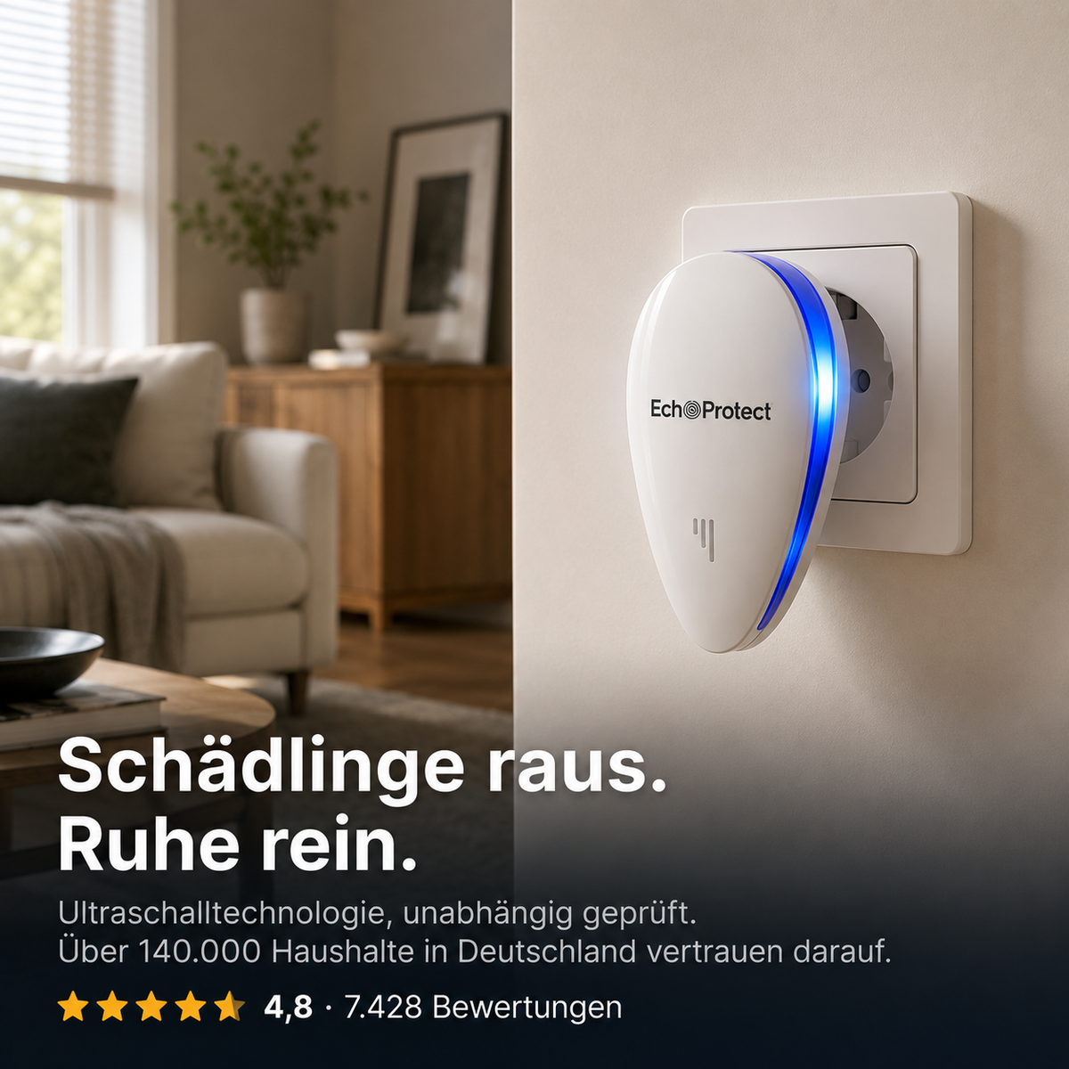 EchoProtect™ Ultraschall-Schutz~Sie schlafen in deinem Bett. Ab heute nicht mehr.